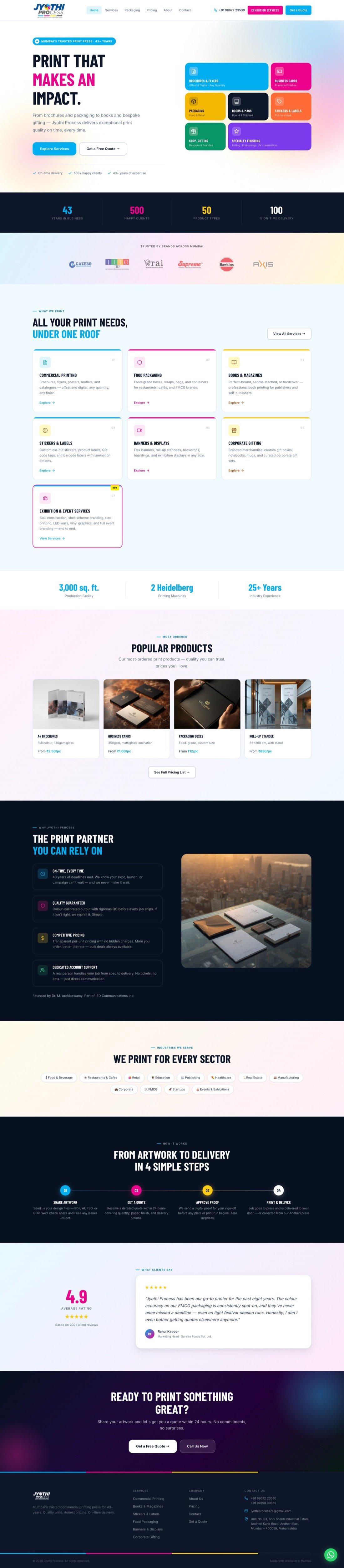 Jyothi Process, full site