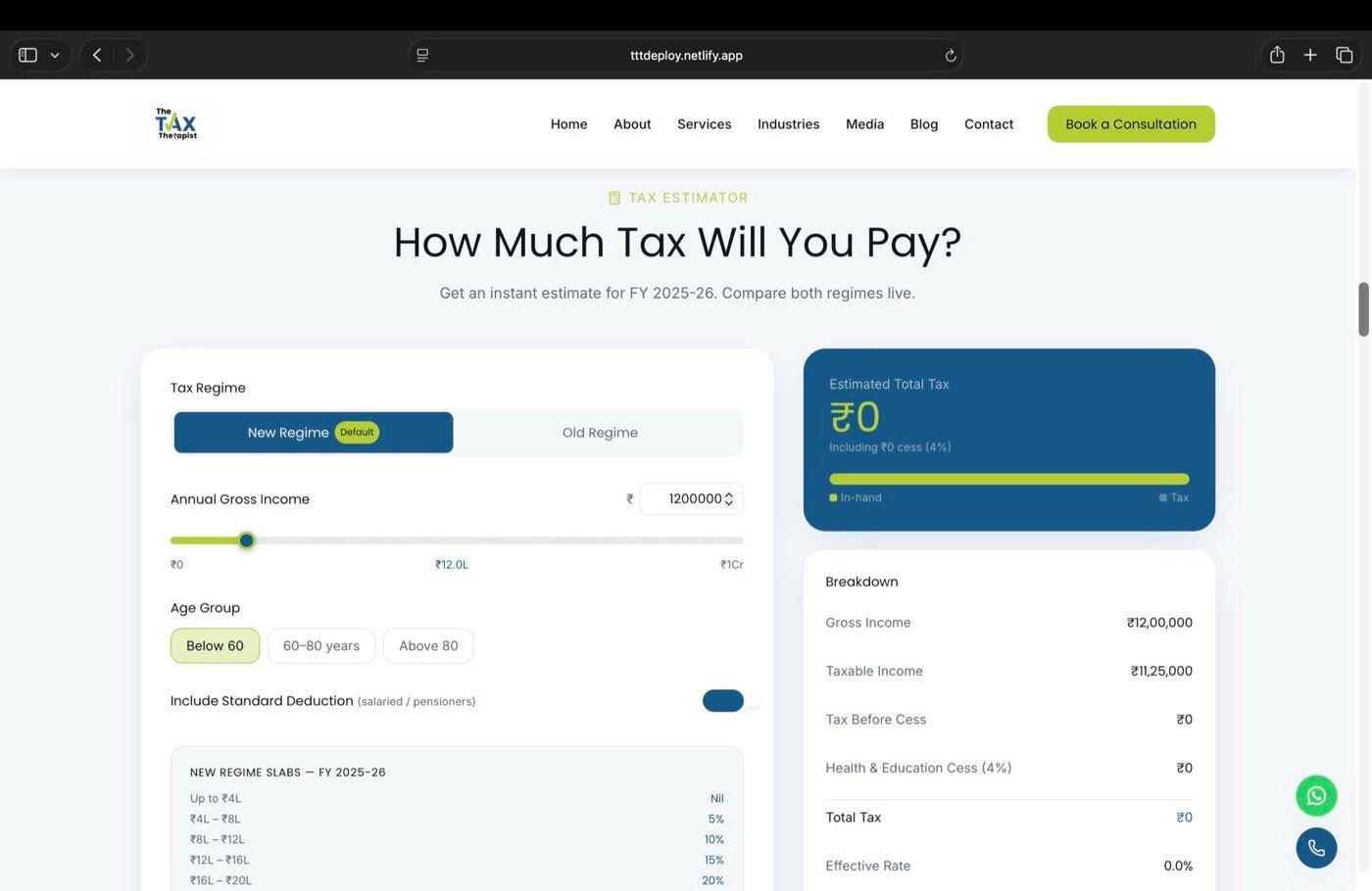 The Tax Therapist, screen 3